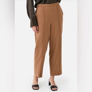 VINCE BRUSHED MID RISE EASY PULL-ON PANT LARGE WOOL BUSINESS CASUAL